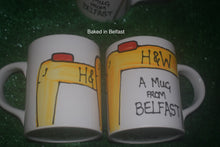 Load image into Gallery viewer, A Mug From Belfast.   Hand painted pottery mug