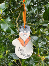 Load image into Gallery viewer, Billy Snow Mates  Orange Snowman Decoration