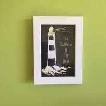 Load image into Gallery viewer, Lighthouse Framed Print with quote