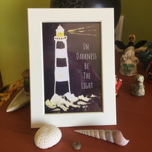 Load image into Gallery viewer, Lighthouse Framed Print with quote