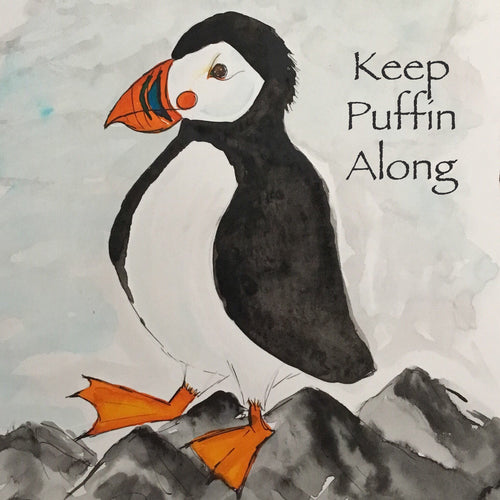 Keep Puffin Along, a fun greeting card