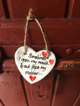 Load image into Gallery viewer, Out Pops Mother Ceramic Hanging Heart