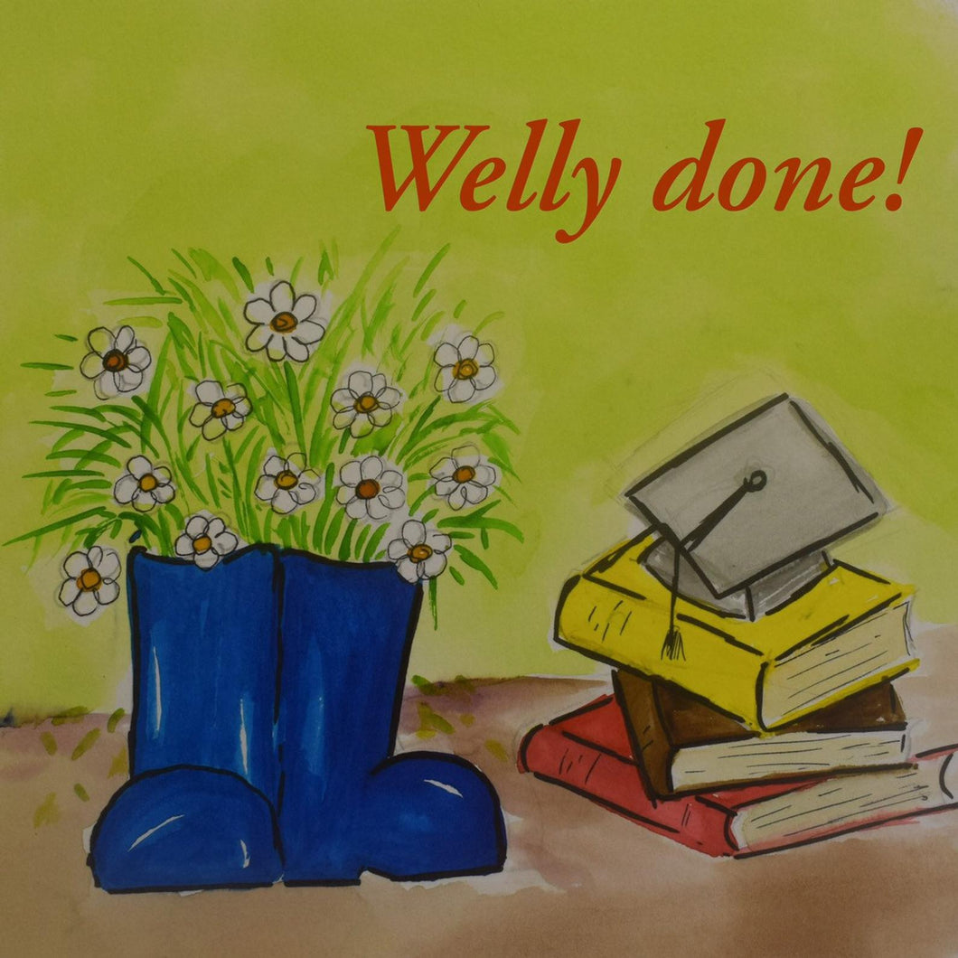 Welly Done Funny and cute well done, congratulations card